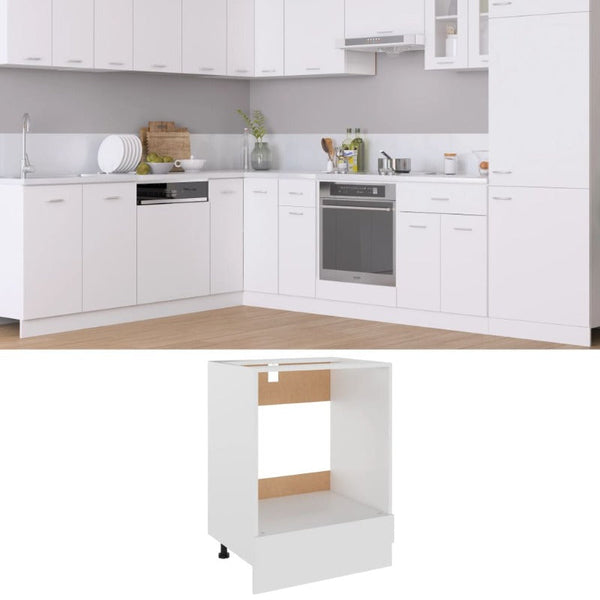Cabinets & Cupboards Oven Cabinet White 60X46x81.5 Cm Engineered Wood