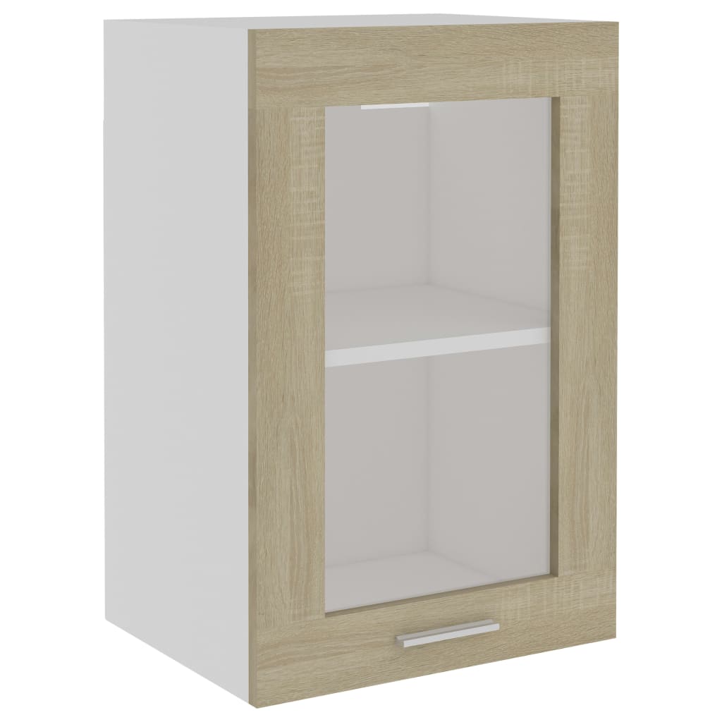 Hanging Glass Cabinet Sonoma Oak 40X31x60 Cm Engineered Wood Kitchen Cabinet Doors And Fronts