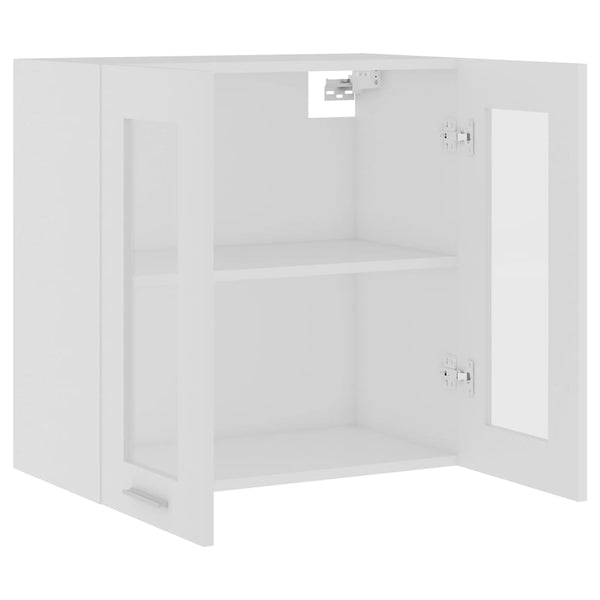 Cabinets & Cupboards Hanging Glass Cabinet White 60X31x60 Cm Engineered Wood