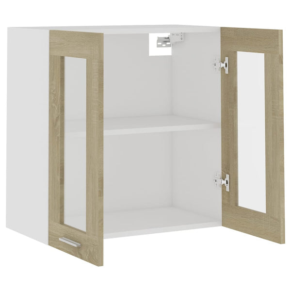 Hanging Glass Cabinet Sonoma Oak 60X31x60 Cm Engineered Wood Kitchen Cabinet Doors And Fronts