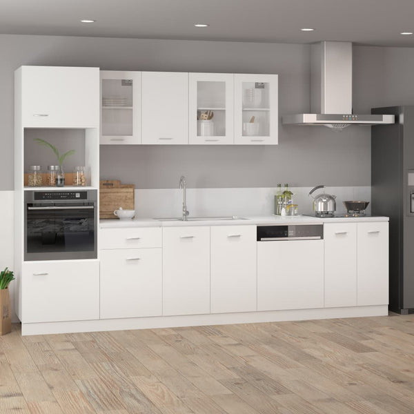 Vidaxl Hanging Glass Cabinet Lyon White 80X31x60 Cm Engineered Wood Cabinets & Cupboards