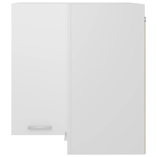 Hanging Corner Cabinet White 57X57x60 Cm Engineered Wood Kitchen Cabinet Doors And Fronts