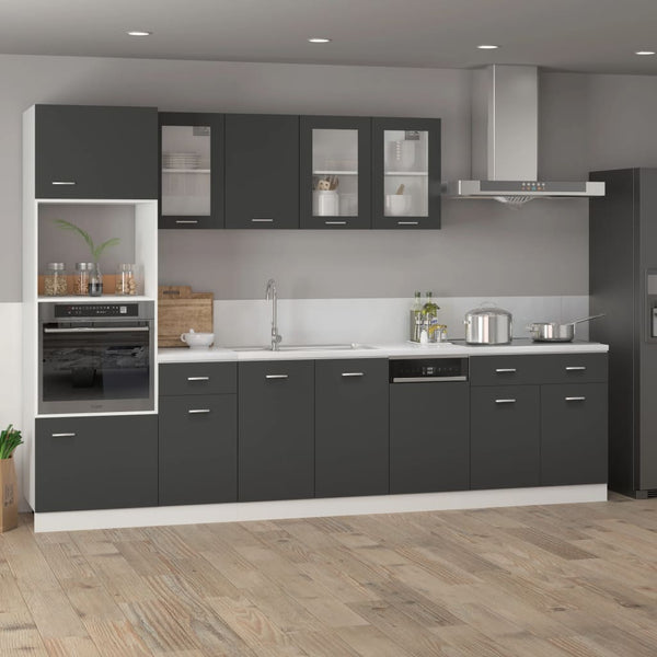 Dishwasher Panel Grey 45X3x67 Cm Engineered Wood Kitchen Cabinet Doors And Fronts