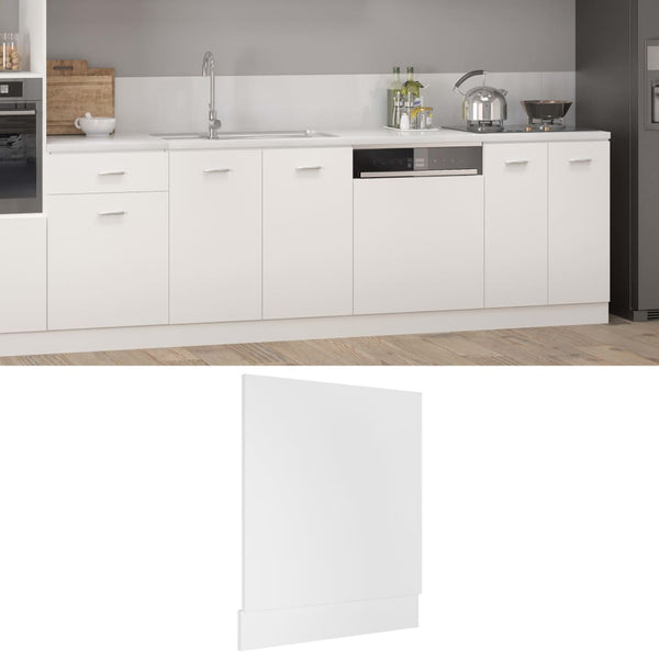 Dishwasher Panel White 59.5X3x67 Cm Engineered Wood Kitchen Cabinet Doors And Fronts