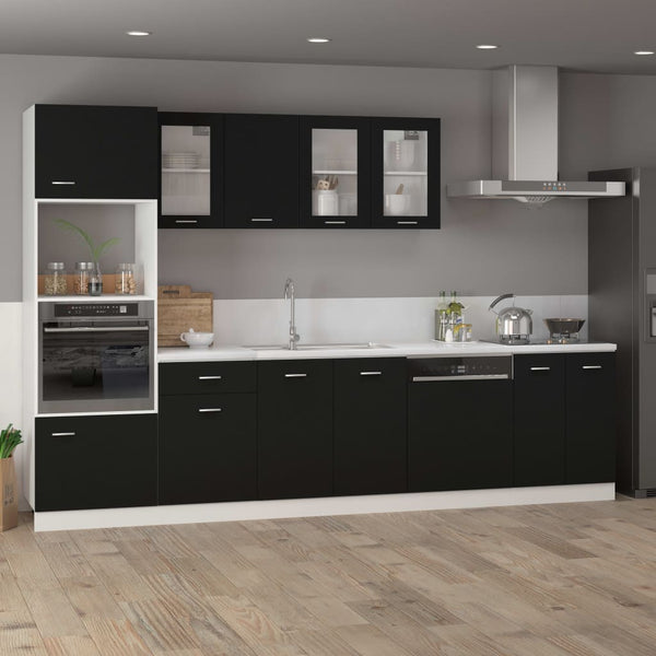 Dishwasher Panel Black 59.5X3x67 Cm Engineered Wood Kitchen Cabinet Doors And Fronts