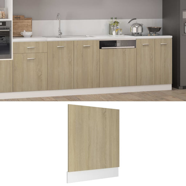 Dishwasher Panel Sonoma Oak 59.5X3x67 Cm Engineered Wood Kitchen Cabinet Doors And Fronts
