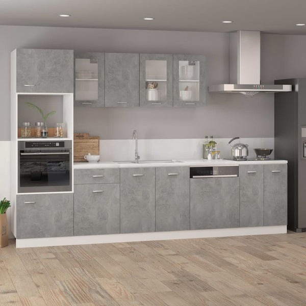 Dishwasher Panel Concrete Grey 59.5X3x67 Cm Engineered Wood Kitchen Cabinet Doors And Fronts