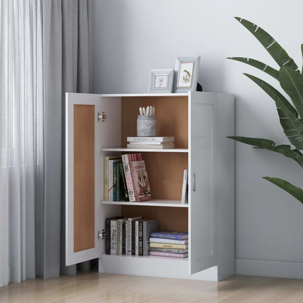 Book Cabinet White 82.5X30.5X115 Cm Engineered Wood Bookshelves