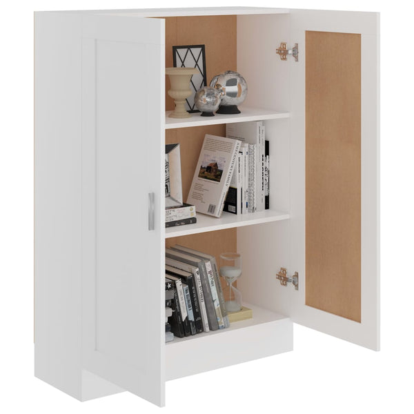 Book Cabinet White 82.5X30.5X115 Cm Engineered Wood Bookshelves