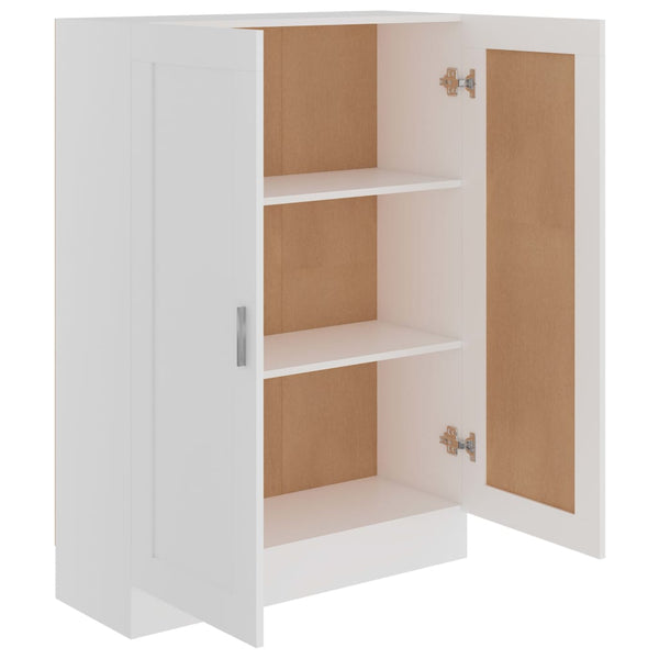 Book Cabinet White 82.5X30.5X115 Cm Engineered Wood Bookshelves