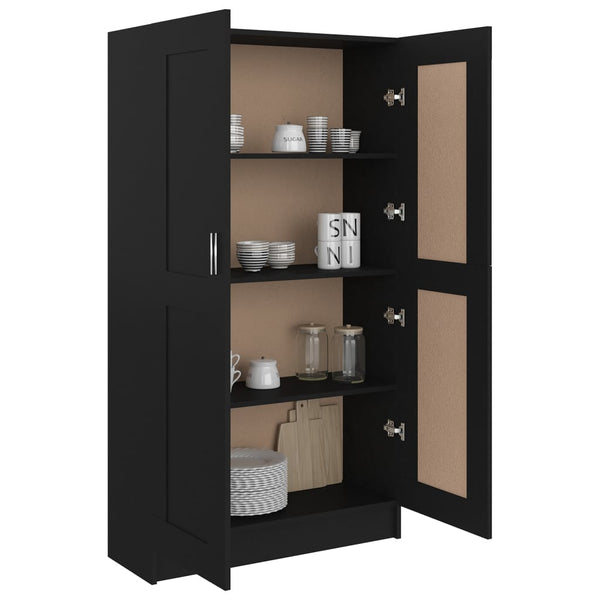 Book Cabinet Black 82.5X30.5X150 Cm Engineered Wood Bookshelves