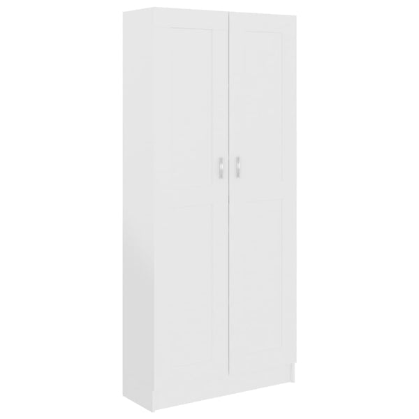 Book Cabinet White 82.5X30.5X185.5 Cm Engineered Wood Bookshelves