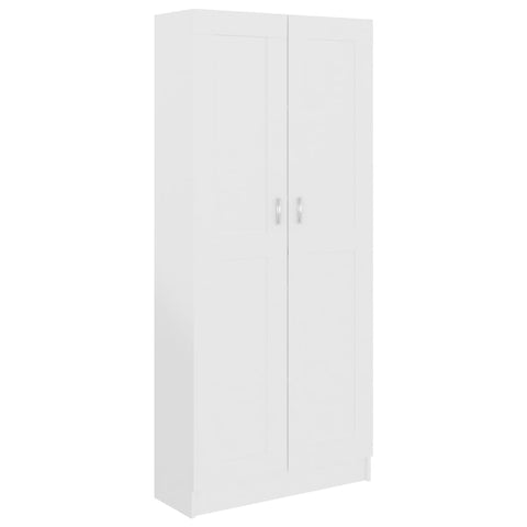 Book Cabinet White 82.5X30.5X185.5 Cm Engineered Wood Bookshelves
