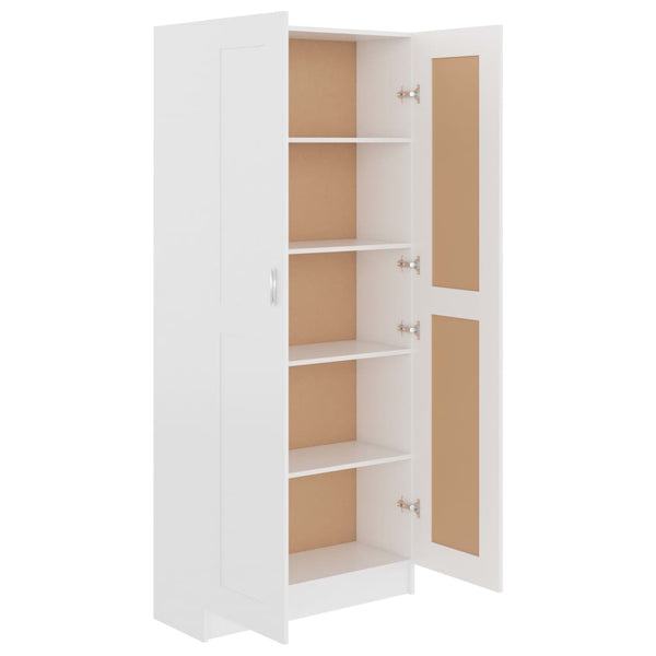 Book Cabinet White 82.5X30.5X185.5 Cm Engineered Wood Bookshelves