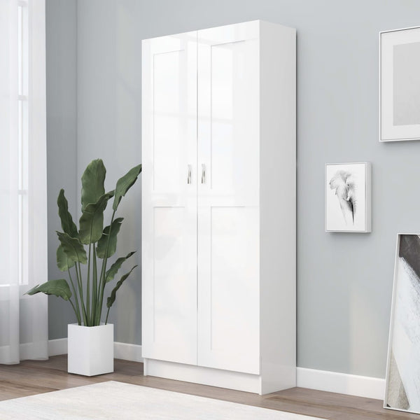 Book Cabinet White 82.5X30.5X185.5 Cm Engineered Wood Bookshelves
