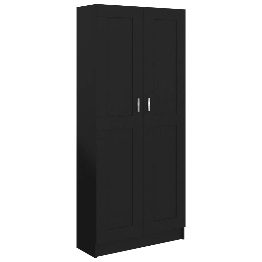Book Cabinet Black 82.5X30.5X185.5 Cm Engineered Wood Bookshelves