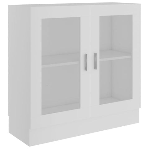 Vitrine Cabinet White 82.5X30.5X80 Cm Engineered Wood