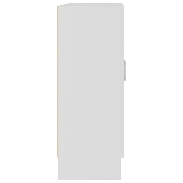 Vitrine Cabinet White 82.5X30.5X80 Cm Engineered Wood