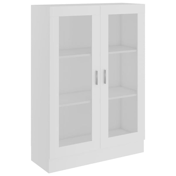 Cabinets & Cupboards Vitrine Cabinet White 82.5X30.5X115 Cm Engineered Wood