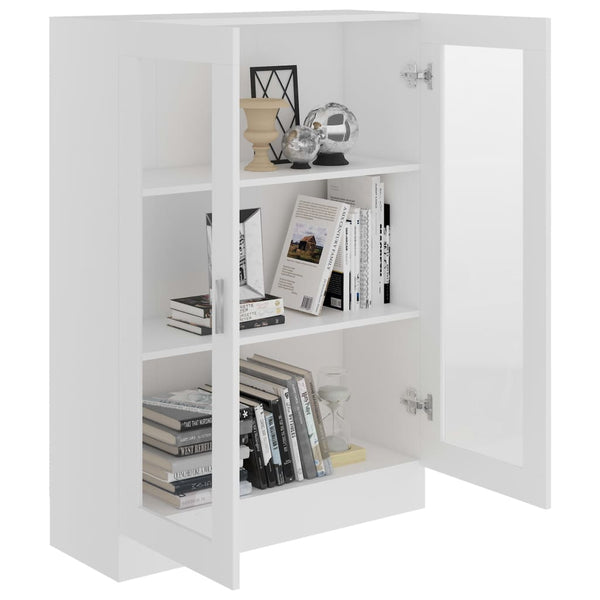 Cabinets & Cupboards Vitrine Cabinet White 82.5X30.5X115 Cm Engineered Wood