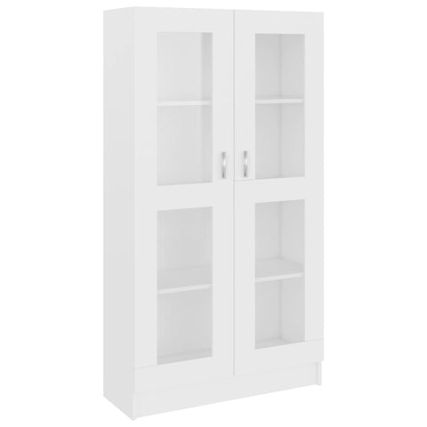 Vitrine Cabinet White 82.5X30.5X150 Cm Engineered Wood Cabinets & Cupboards