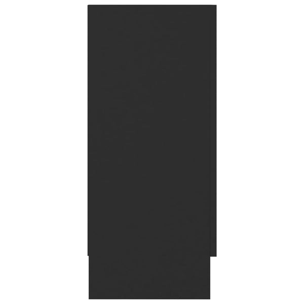 Vitrine Cabinet Black 120X30.5X70 Cm Engineered Wood Cabinets & Cupboards