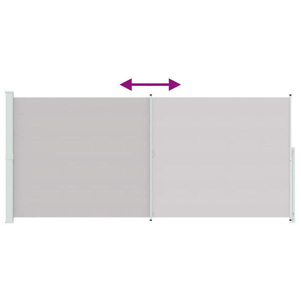 Vidaxl Patio Retractable Side Awning 220X514cm Grey Awnings