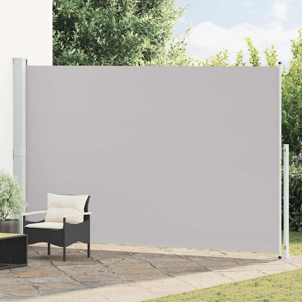 Vidaxl Patio Retractable Side Awning 220X514cm Grey Awnings