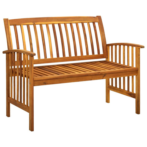 Garden Bench With Cushion 119 Cm Solid Acacia Wood Patio Benches