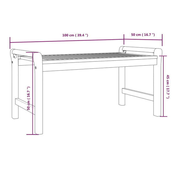 Vidaxl Coffee Table 100X50x50 Cm Solid Wood Acacia Coffee Tables