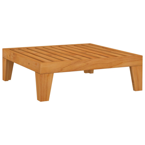 Sectional Footrest With Cream White Cushion Solid Acacia Wood Ottomans Footstools & Poufs