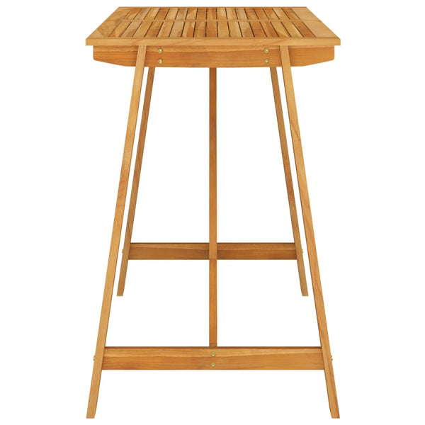 Garden Bar Table 140X70x104 Cm Solid Acacia Wood Bar Tables