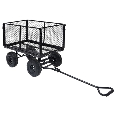 Garden Hand Trolley Black 350 Kg Wheelbarrows Carts Wagons