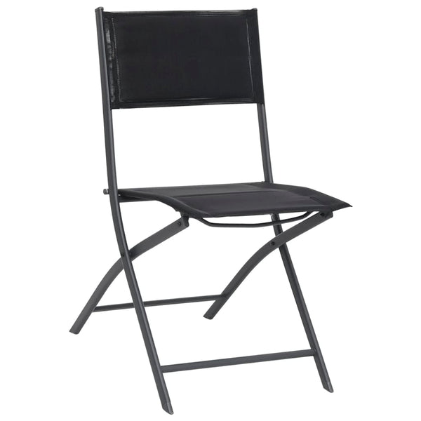 Folding Outdoor Chairs 2 Pcs Steel And Textilene Patio Chairs