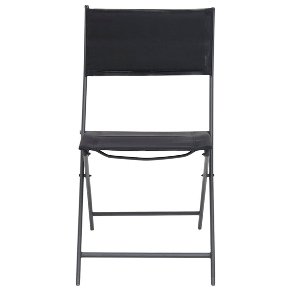 Folding Outdoor Chairs 2 Pcs Steel And Textilene Patio Chairs