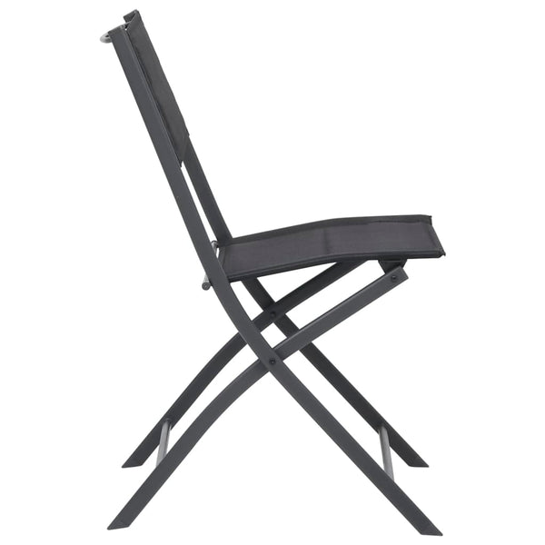 Folding Outdoor Chairs 2 Pcs Steel And Textilene Patio Chairs