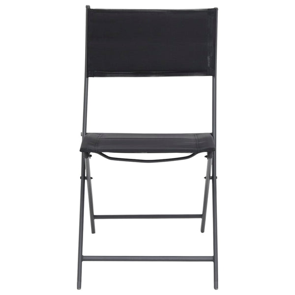 Folding Outdoor Chairs 4 Pcs Steel And Textilene Patio Chairs