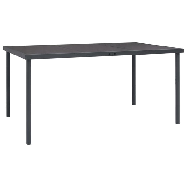 Outdoor Dining Table Anthracite 150X90x74 Cm Steel Dining Tables
