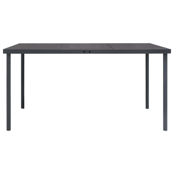Outdoor Dining Table Anthracite 150X90x74 Cm Steel Dining Tables