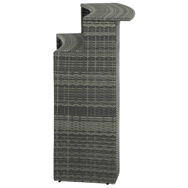 Garden Bar Table Grey 120X55x110 Cm Poly Rattan Bar Tables