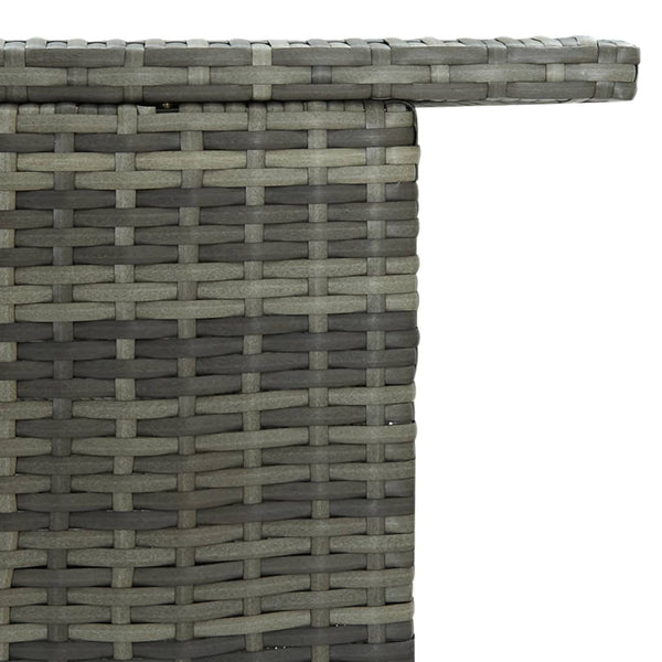Garden Bar Table Grey 120X55x110 Cm Poly Rattan Bar Tables