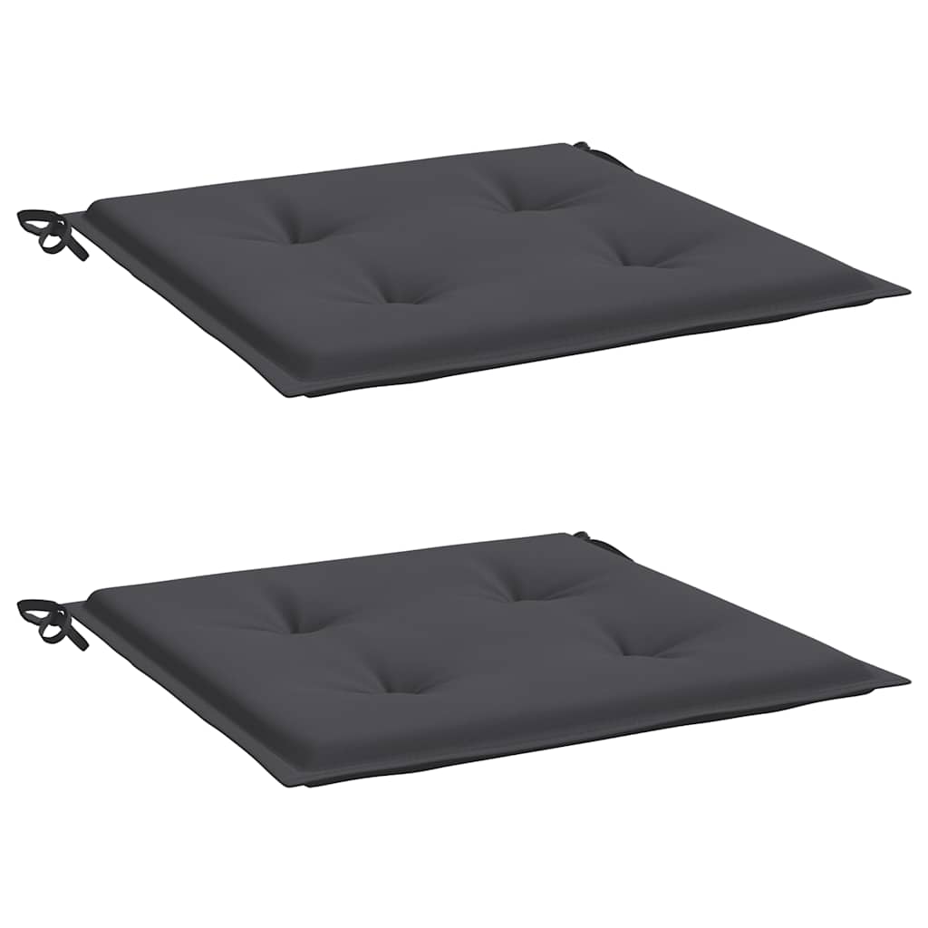 Garden Chair Cushions 2 Pcs Anthracite 40X40x3 Cm Oxford Fabric Patio Chairs