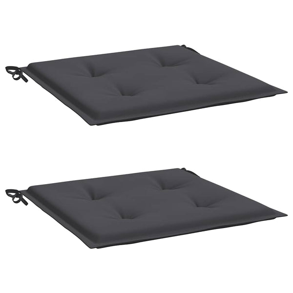 Garden Chair Cushions 2 Pcs Anthracite 40X40x3 Cm Oxford Fabric Patio Chairs