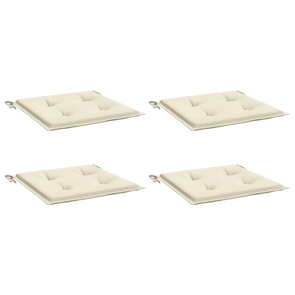 Garden Chair Cushions 4 Pcs Cream 50X50x3 Cm Oxford Fabric Patio Chairs