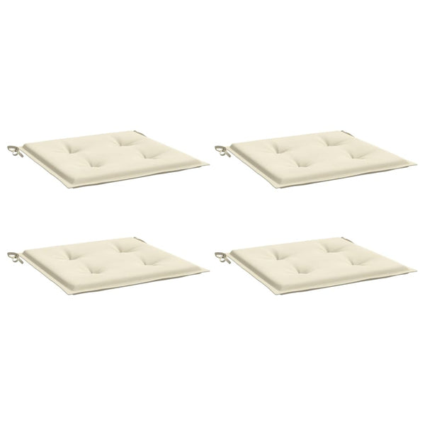 Garden Chair Cushions 4 Pcs Cream 50X50x3 Cm Oxford Fabric Patio Chairs
