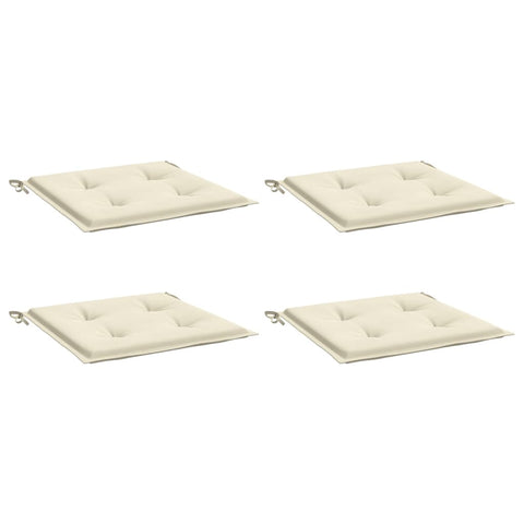 Garden Chair Cushions 4 Pcs Cream 50X50x3 Cm Oxford Fabric Patio Chairs