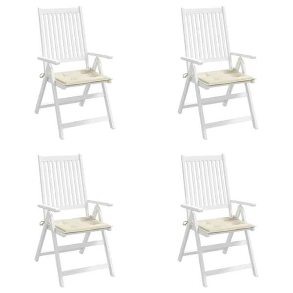 Garden Chair Cushions 4 Pcs Cream 50X50x3 Cm Oxford Fabric Patio Chairs