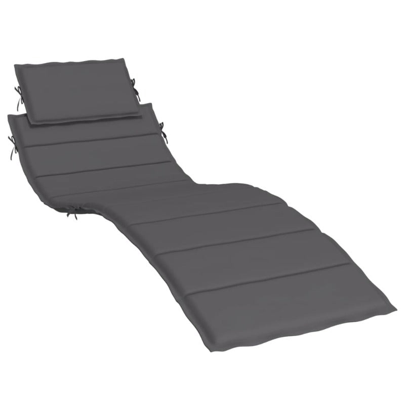 Sun Lounger Cushion Anthracite 186X58x3cm Oxford Fabric Loungers