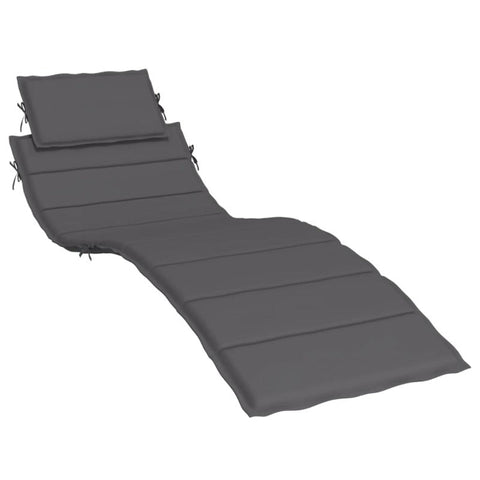 Sun Lounger Cushion Anthracite 186X58x3cm Oxford Fabric Loungers