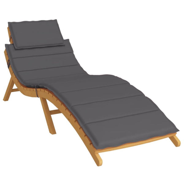 Sun Lounger Cushion Anthracite 186X58x3cm Oxford Fabric Loungers